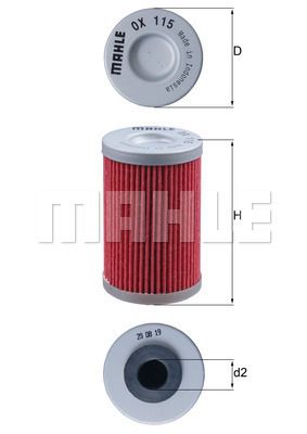 MAHLE FILTRO moto (OX115)