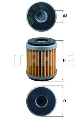MAHLE FILTRO DE ACIETE OX799