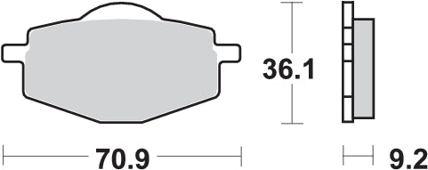 Pastilla de freno SBS P107-HM