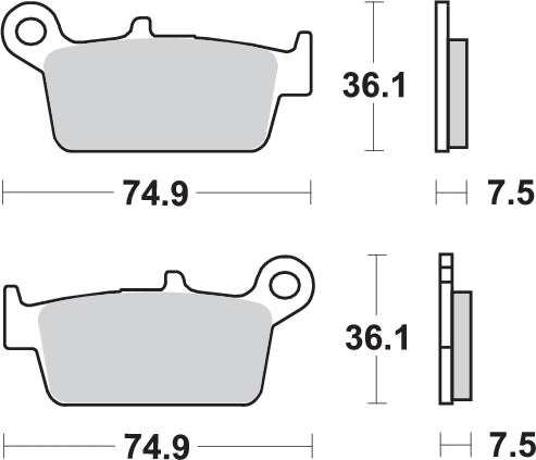 Pastilla de freno SBS P116-HF