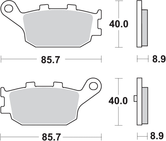 Pastilla de freno SBS P158-MS