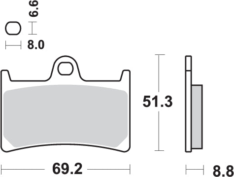 Pastilla de freno SBS P198-HF