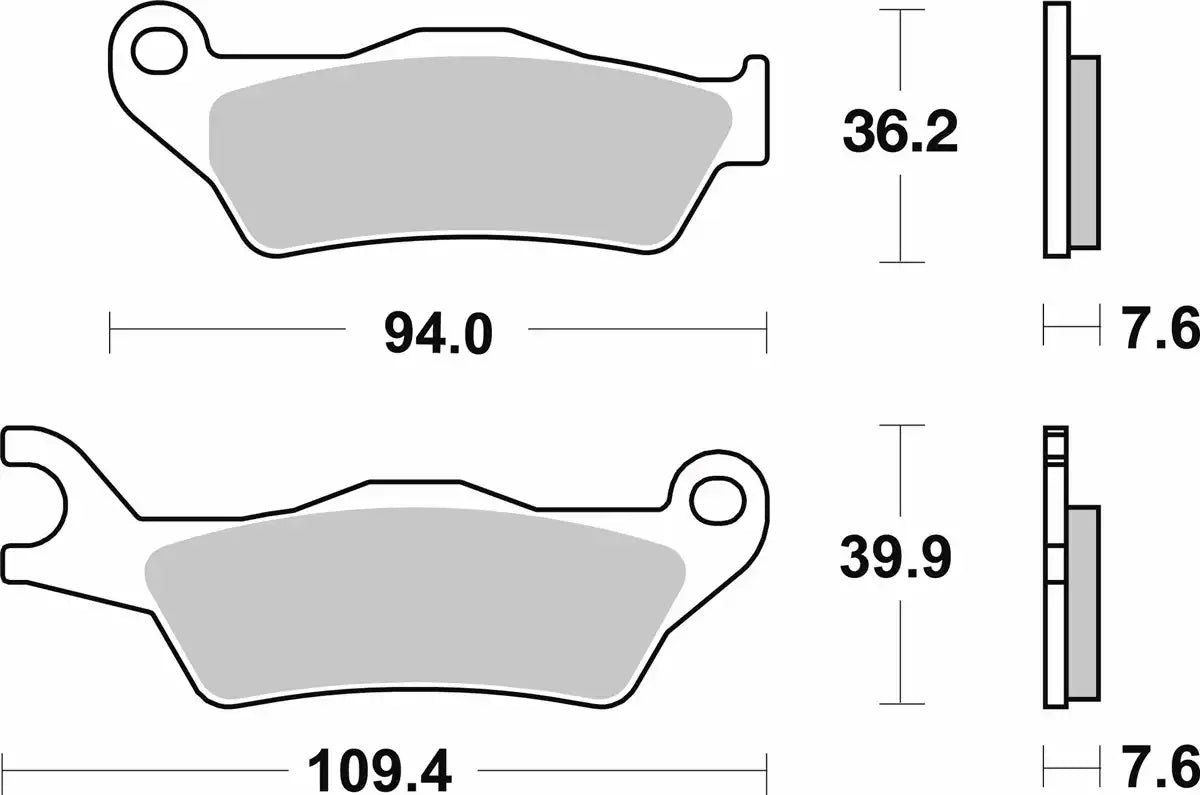 Pastilla de freno SBS P237-HF