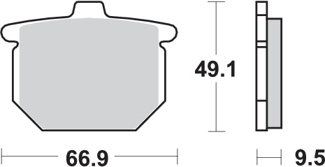 Pastilla de freno SBS P517-HF