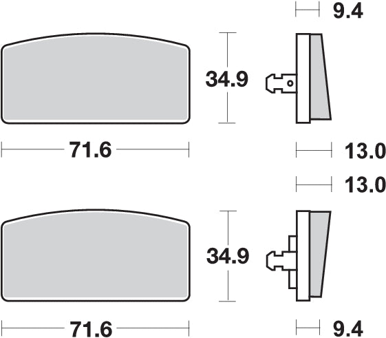 Pastilla de freno SBS P520-HF
