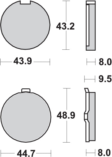 Pastilla de freno SBS P524-HF
