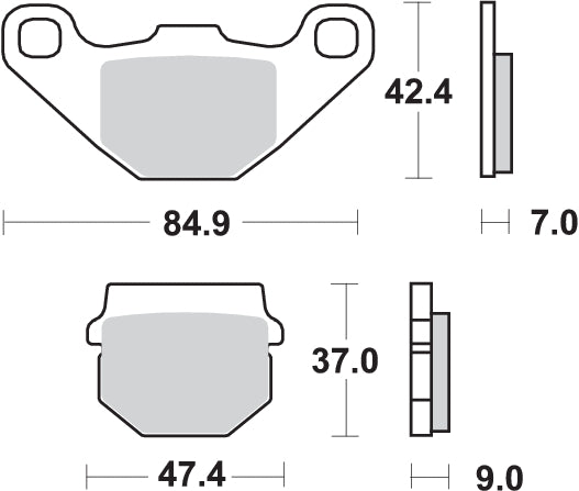 Pastilla de freno SBS P544-SI