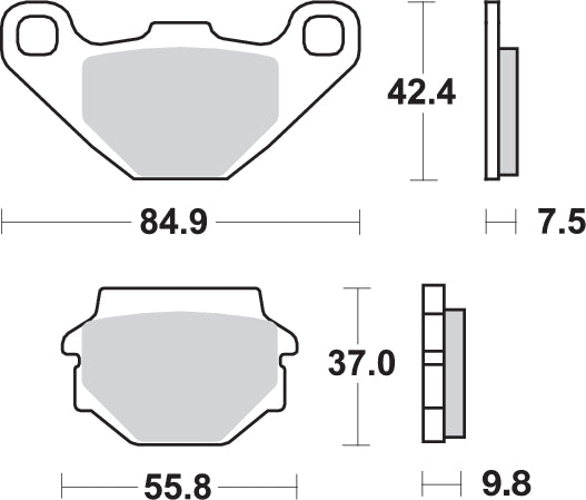 Pastilla de freno SBS P546-SI