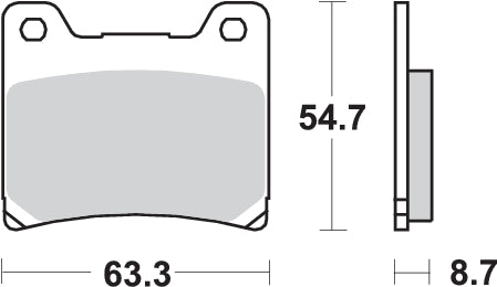 Pastilla de freno SBS P555-HF