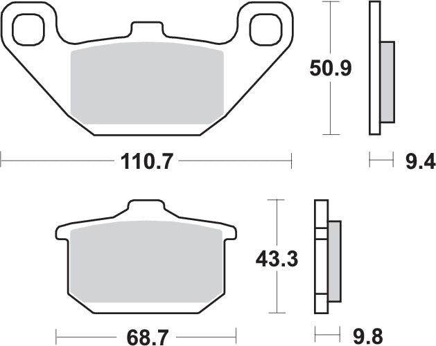 Pastilla de freno SBS P557-HF