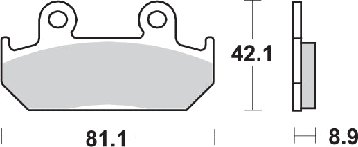 Pastilla de freno SBS P593-DCC