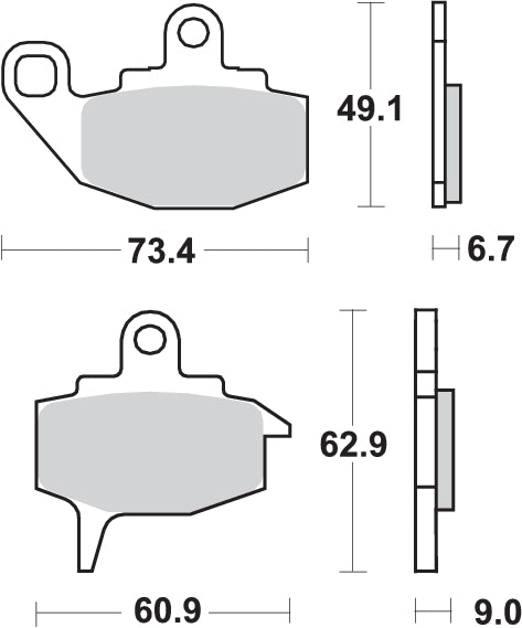 Pastilla de freno SBS P602-HF