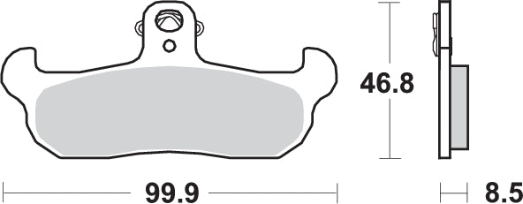 Pastilla de freno SBS P608-RSI