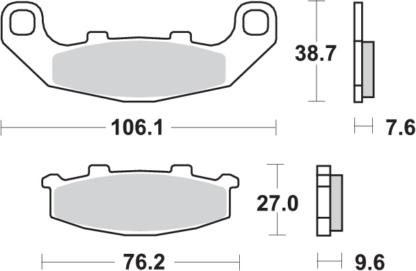 Pastilla de freno SBS P615-HF