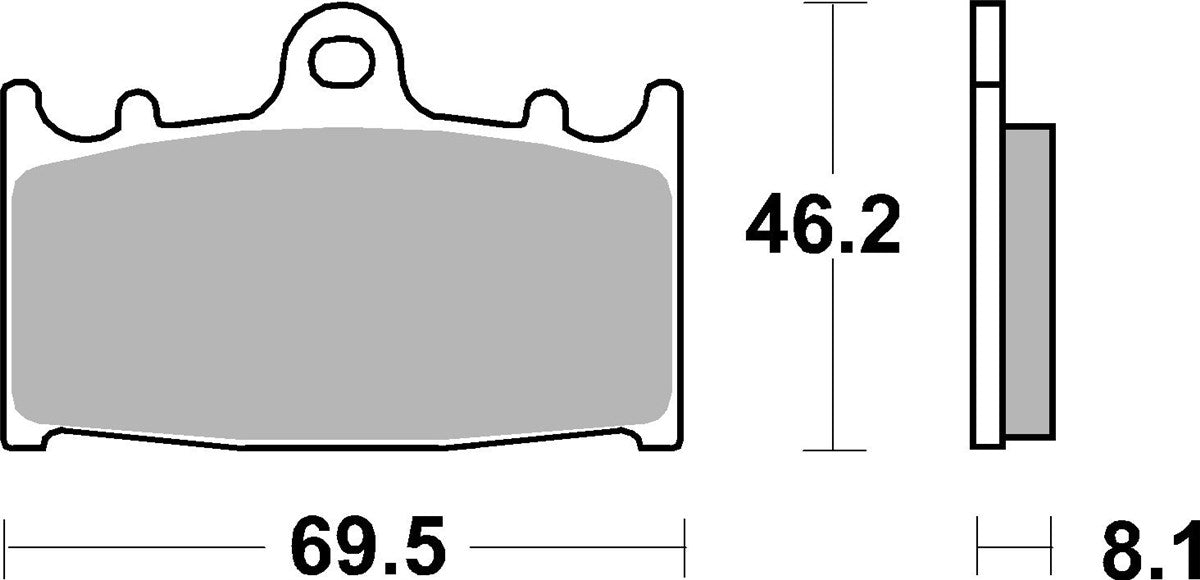Pastilla de freno SBS P631-DS1
