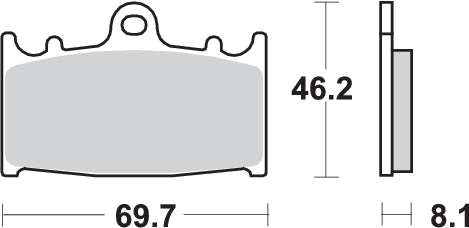 Pastilla de freno SBS P631-HF