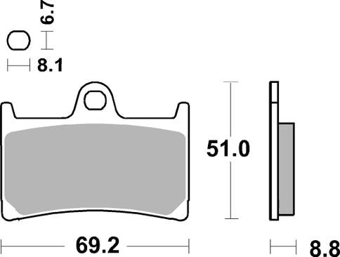 Pastilla de freno SBS P634-RST