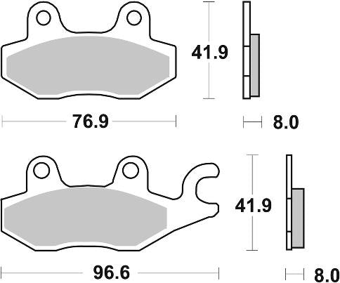 Pastilla de freno SBS P638-DS