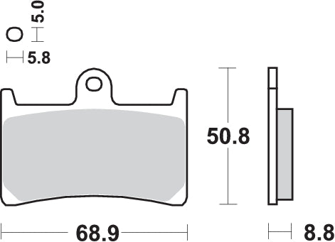 Pastilla de freno SBS P639-HF