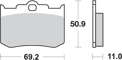 Pastilla de freno SBS P662-HF