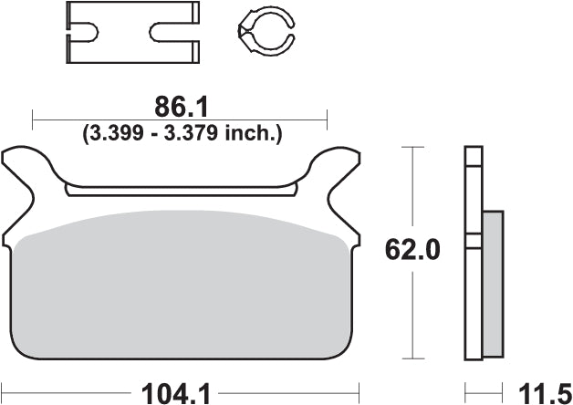 Pastilla de freno SBS P668-HF