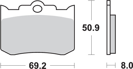 Pastilla de freno SBS P678-HCT