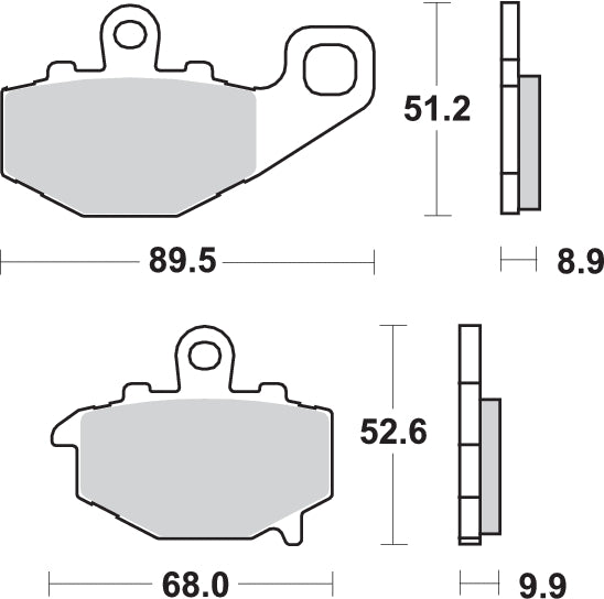 Pastilla de freno SBS P687-HF