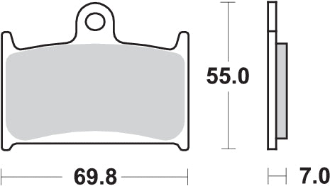 Pastilla de freno SBS P714-HF