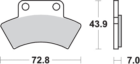 Pastilla de freno SBS P717-ATS