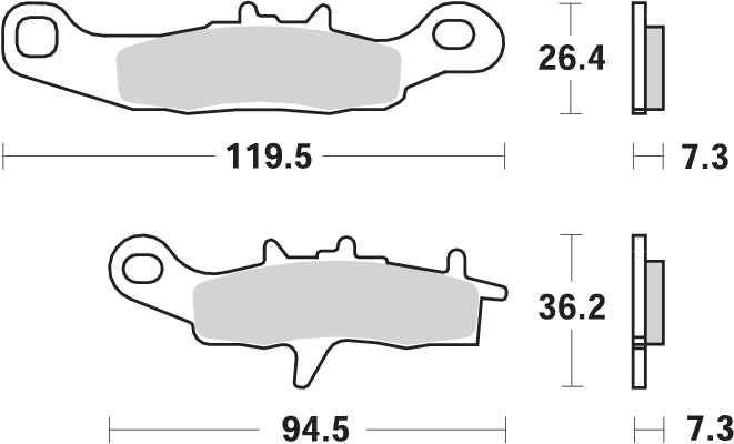 Pastilla de freno SBS P726-SI