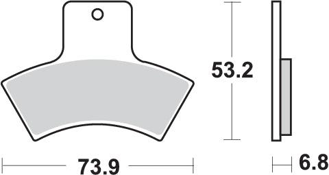 Pastilla de freno SBS P755-ATS