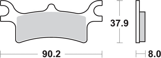 Pastilla de freno SBS P787-ATS