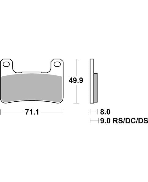 Pastilla de freno SBS P806-RST