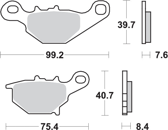 Pastilla de freno SBS P820-SI