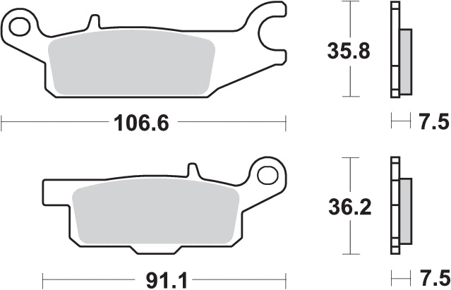 Pastilla de freno SBS P850-SI
