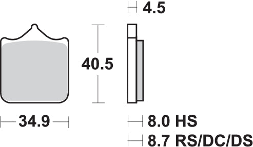 Pastilla de freno SBS P870-DC