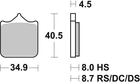 Pastilla de freno SBS P870-RST