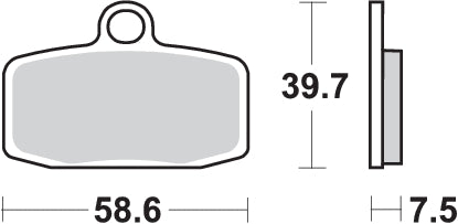 Pastilla de freno SBS P885-SI