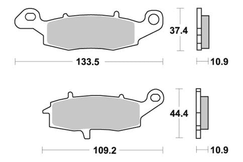 Pastilla de freno SBS P886-LS