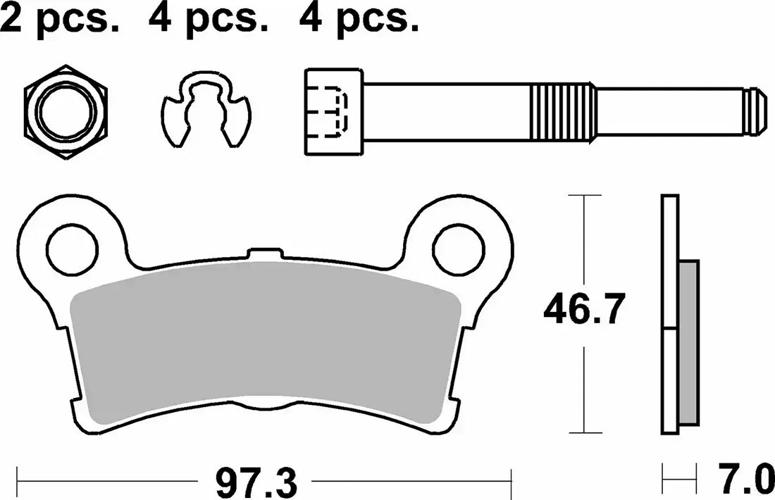 Pastilla de freno SBS P904-LS