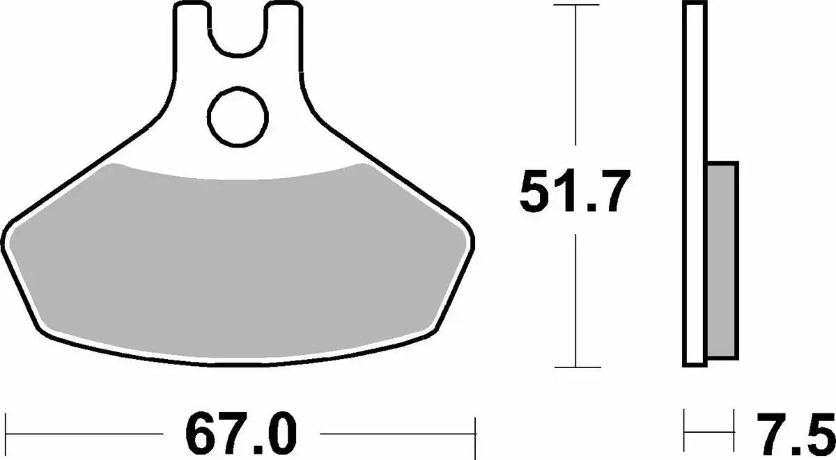 Pastilla de freno SBS P907-SI