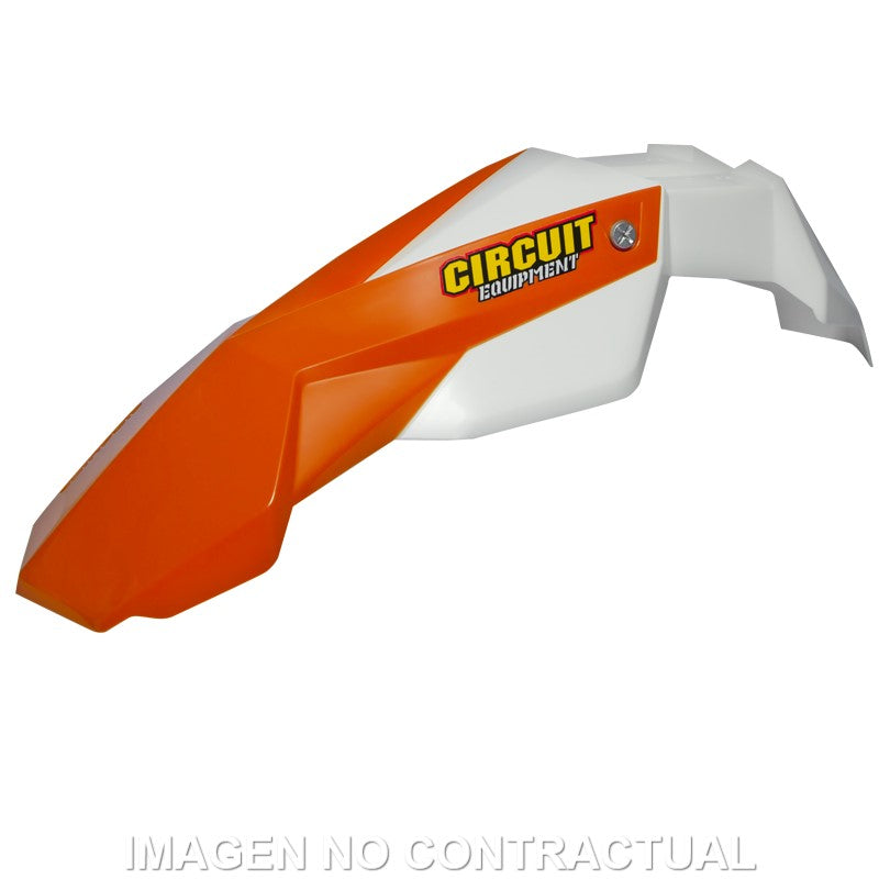 Guardabarros Delantero Circuit Stealth Blanco/Naranja