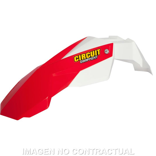 Guardabarros Delantero Circuit Stealth Blanco/Rojo H.