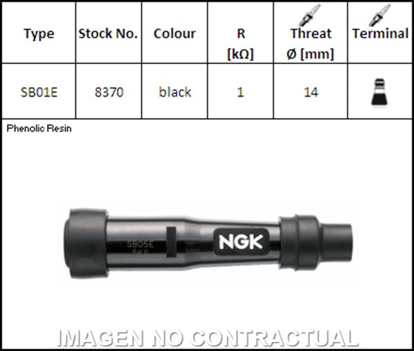 Pipa de Bujía NGK SB01E