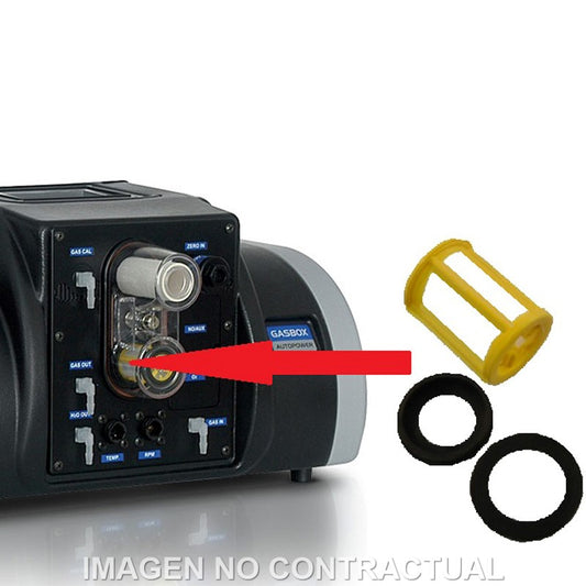 Filtro Texa tubular con red y junta Gasbox