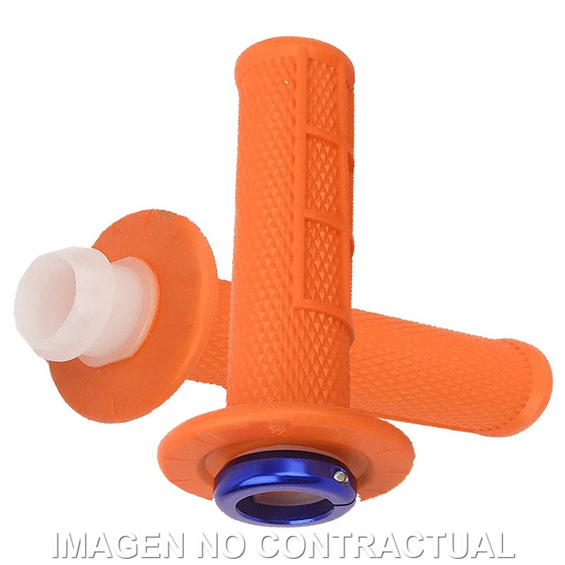 PUÑOS UP DESIGN HOLESHOT MX LOCK ON NARANJA 22/24 120 MM