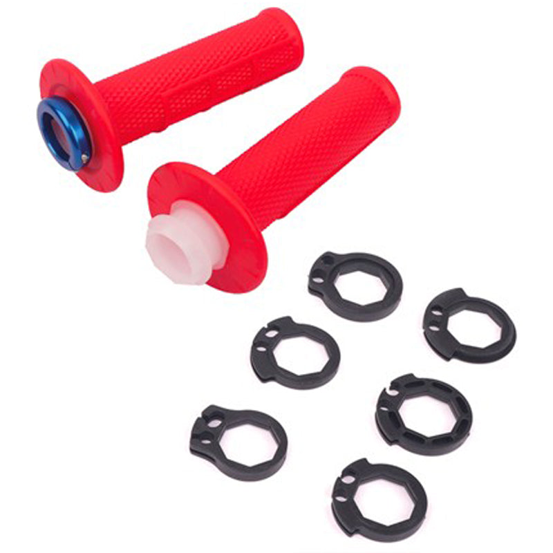 PUÑOS UP DESIGN HOLESHOT MX LOCK ON ROJO 22/24 120 MM