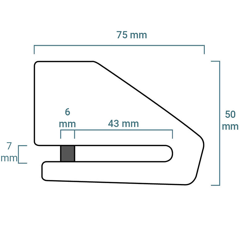 BLOQUEO DISCO XENA X1 Acero Inoxidable, 6mm