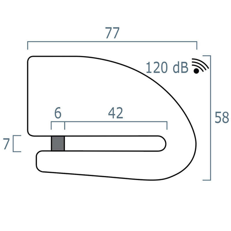 BLOQUEO DISCO XENA XX6 Acero Inoxidable 6 mm