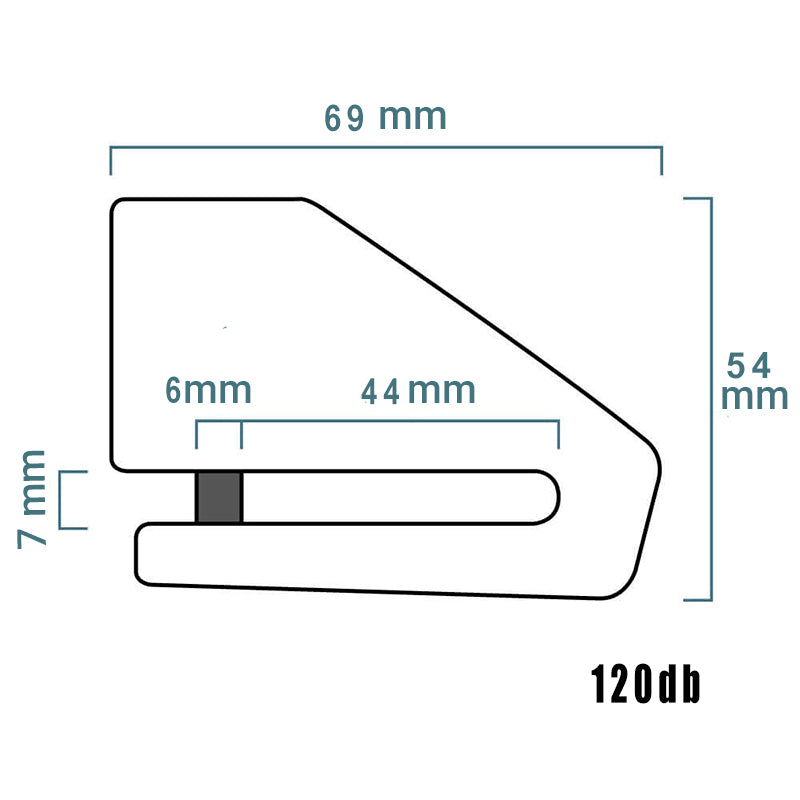 ANTIRROBO DISCO XENA CON ALARMA AMARILLO